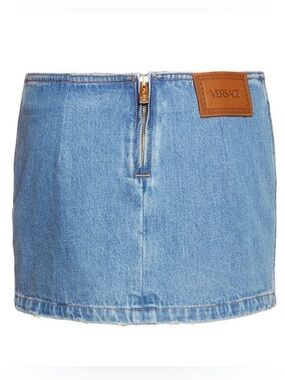 NWT Versace denim blue mini skirt